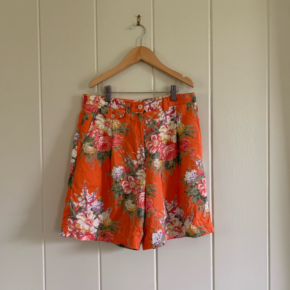 Vintage Ralph Lauren linen floral shorts GUC